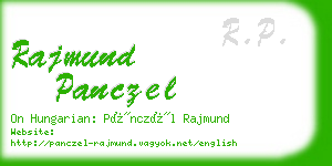 rajmund panczel business card
